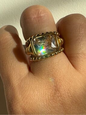 SET OF 3 Fun Gold Plated Ring Bundle Sizes 6.25-6.75